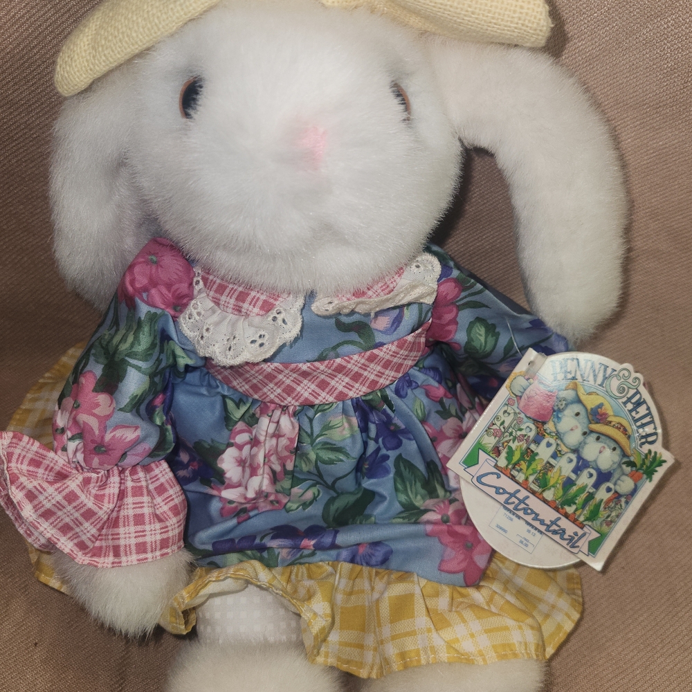 Collectible Bunny - White and Blue